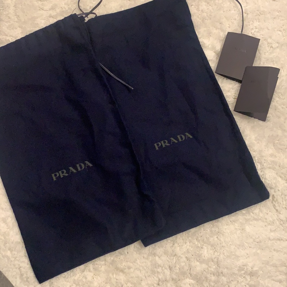 NWT PRADA SNEAKER MEN FABRIC BLUE WHITE - Picture 10 of 10